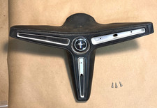 1971 1972 Other Ford Mustang 3 Spoke Rim Blow Steering Wheel Center Pad Blk Oem