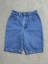 Vintage Gitano Shorts Womens 11 12 Blue Denim High Rise Romantic Heart Patch 90s