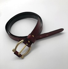 Damen Gürtel „Assima“ Creation, Gr.75, Echtleder, dunkelrot, Vintage