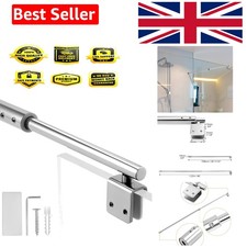 Adjustable Shower Screen Support Bar 700-1200mm, Chrome Finish, Stainless Ste...
