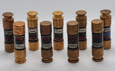Lot of 9 - FUSETRON FRN-R-10 10A 250V DUAL-ELEMENT TIME-DELAY FUSE 2WS1-2 