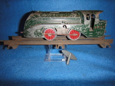 Train echelle O locomotive LR le rapide jouet ancien Louis Roussi VIDEO clef cle - Photo 1/4