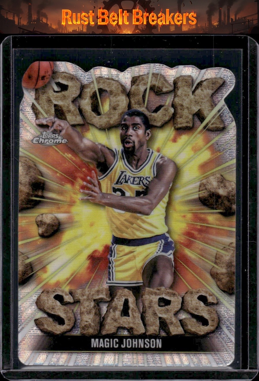 2025-26 Topps Chrome Magic Johnson #RS-11 Rock Stars Los Angeles Lakers