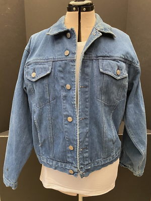古着　TODAY'S NEWS デニムジャケット L VINTAGE Todays News Denim Jacket Adult Medium Button Up Distressed