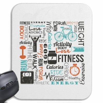 MOUSEPAD MAUSPAD BE ACTIVE FITNESS SKATE RACE JOGGING RUNNING DANCE BODYBUILDING
