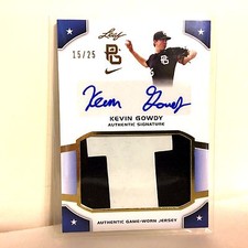 KEVIN GOWDY Auto 2015 Leaf Perfect Game 15/25 Patch Rookie Autograph RANGERS