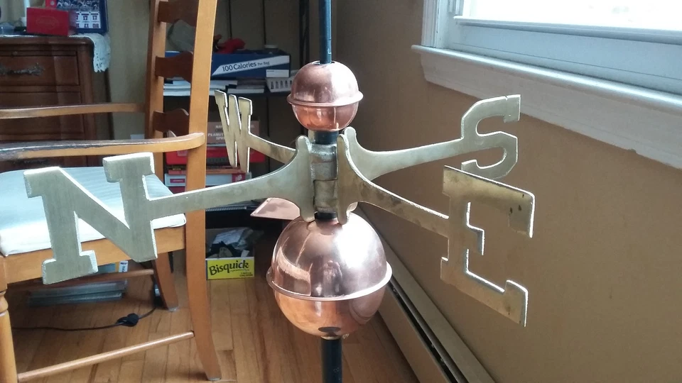 Good Directions Weathervane Set-up Polished Copper Balls Directionals - Image 4 of 4