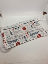 Nurses Care Support Patterned Face Mask Washable Double Layer Fabric Face Mask