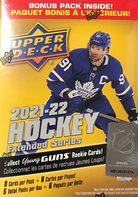 2021 2022 Upper Deck Hockey EXTENDED Series Blaster Box Young Guns Akira Schmid