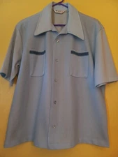 Vtg 1950s  Mr. California Baby Blue SS  Shirt~~Mint Condition!