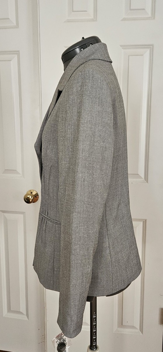 Combinaison Pantalon EVAN PICONE Neuve – Gris Rayé 2 Pièces Taille 12 Femme