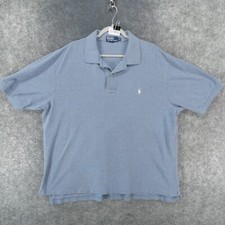 Polo Ralph Lauren Polo Shirt Mens 2XB Big Short Sleeve Blue w Logo Casual