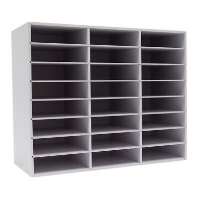Mail Sorter Organizer Wood Literature Organizer Desktop Bill Paper for Office US
