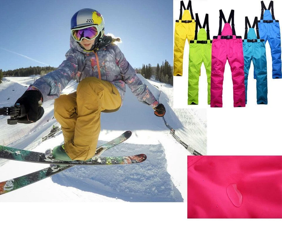 Hombres Mujeres Invierno Impermeable Nieve Pantalones Deporte Esquí Mono Snowboard Moda Foto 2 de 4