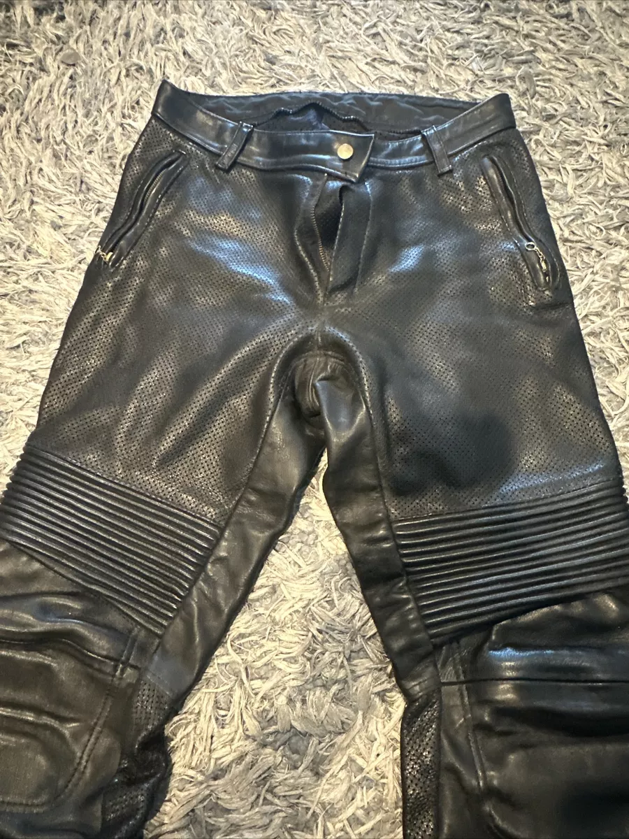 Vintage Vanson Leathers USA Motorcycle Riding Pants Size 36 Mens
