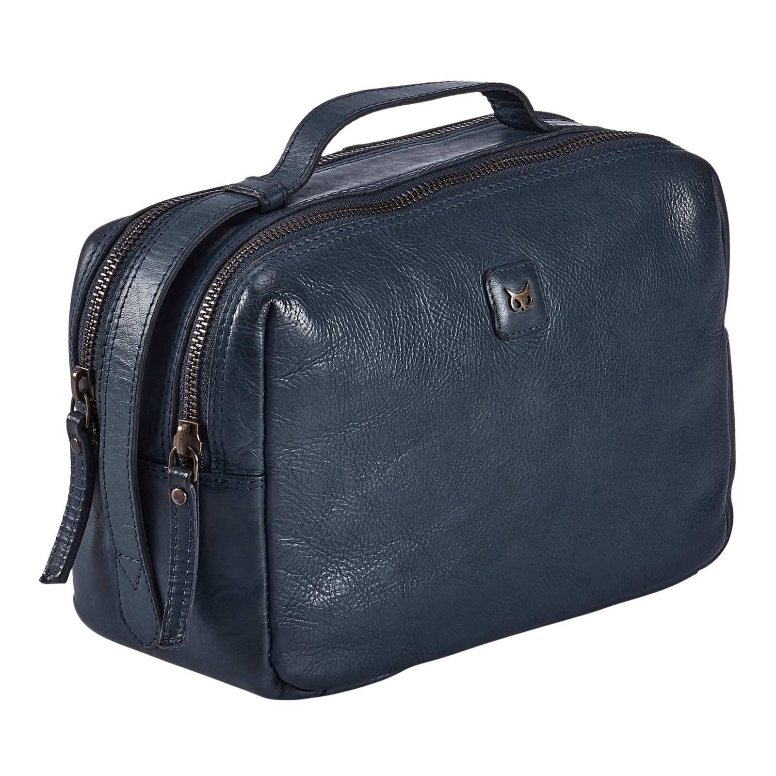 Real Leather Toiletry Bag Dopp Kit for Men Women Travel Shaving Pouch Organis...