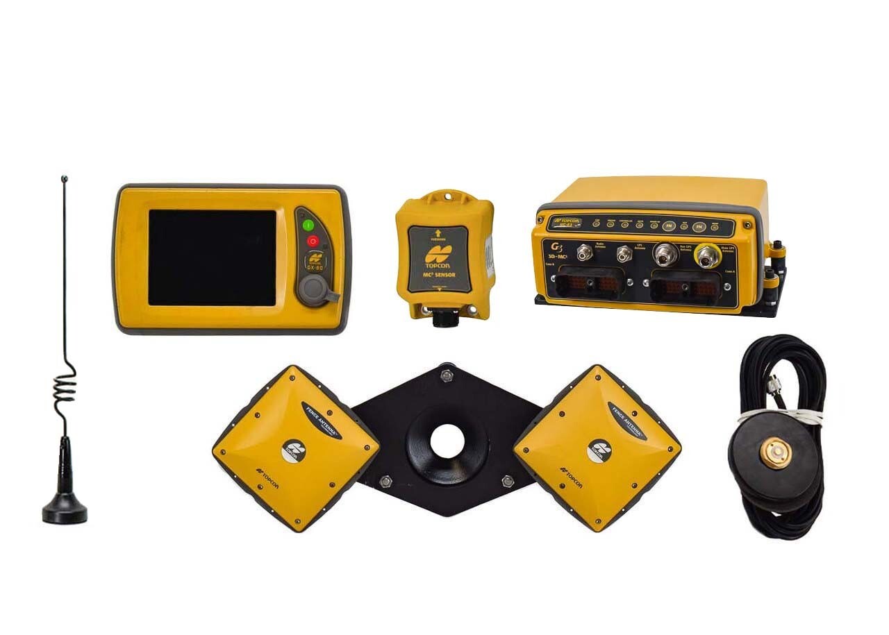 Topcon 3D-MC2 Machine Control GPS w/ GX-60 Display &amp; Dual MC-R3 900 MHz  Receiver | eBay
