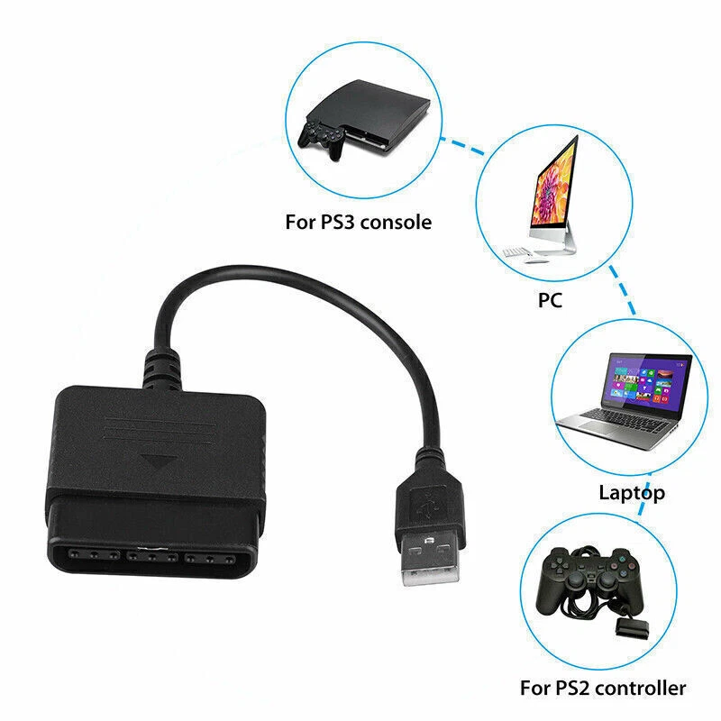 For PS2 to PS3 Controller Adapter PlayStation 2 to USB Cable for PC PlayStP2 - Image 3 of 4
