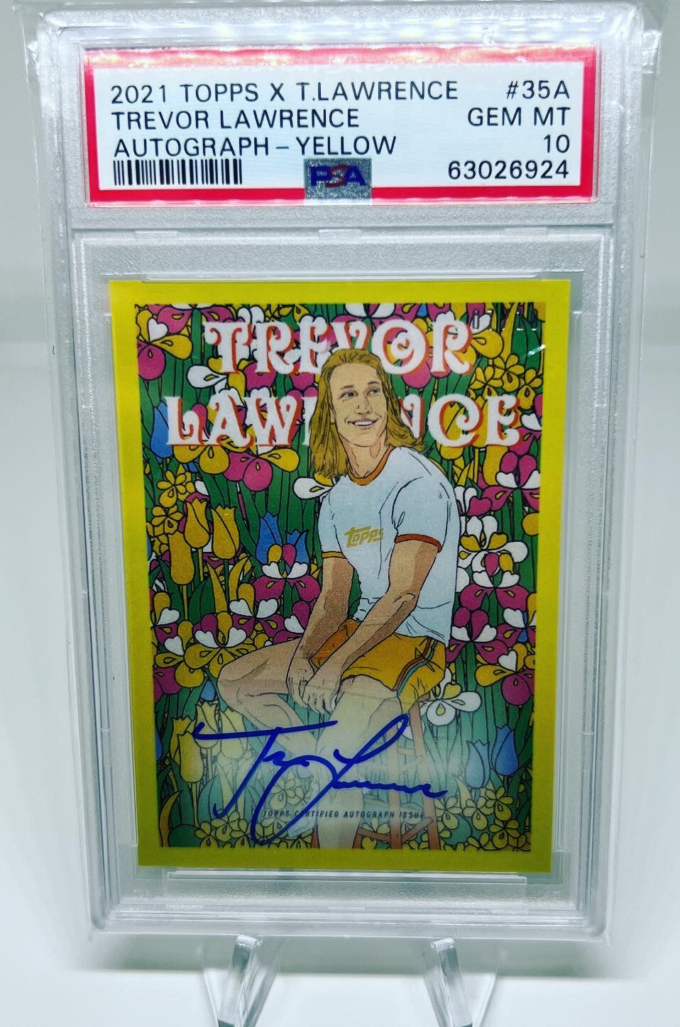 Trevor Lawrence Topps X Trevor Lawrence #35A Autograph-Yellow