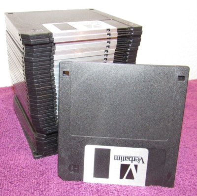 Lot of 35 Verbatim DataLife IBM Formatted 3.5'' Floppy Disks - 2HD Black