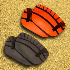 2 Pairs Polarized Lenses Replacement for-SPY Optic Dirk-Orange Red Copper Brown