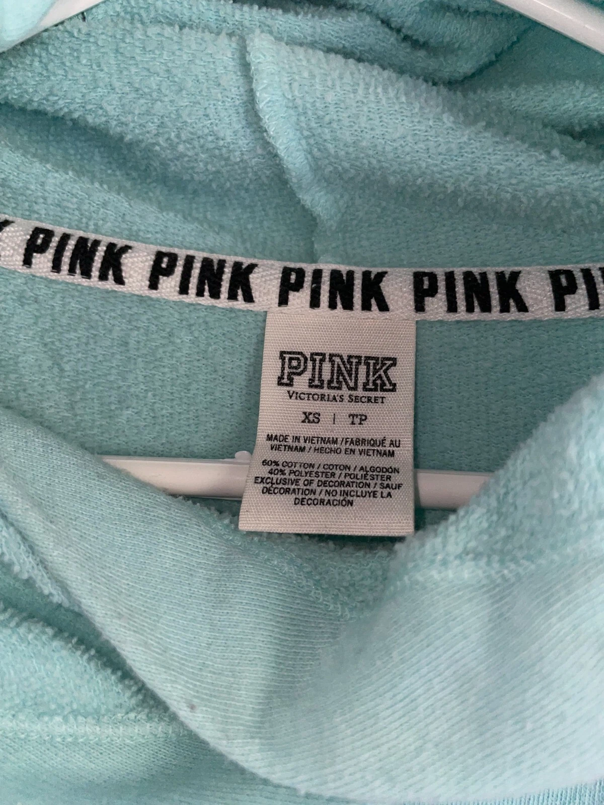 UNDERCOVER Felpa con cappuccio Victoria Secret ROSA felpa XS donna blu grigio logo