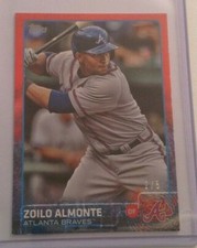 2015 Topps MINI Online Exclusive ZOILO ALMONTE RED #2/5 MADE Braves #681