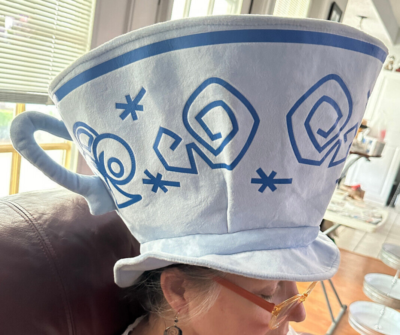 DISNEY PARKS ALICE IN WONDERLAND MAD TEA PARTY HAT WE ARE  display picture 3