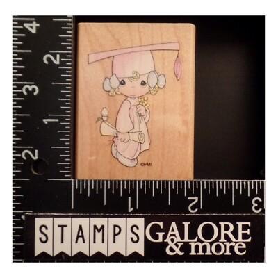 Stampendous Rubber Stamps PMI PRECIOUS MOMENTS UH006 GIRL GRADUATE SCHOOL #1234
