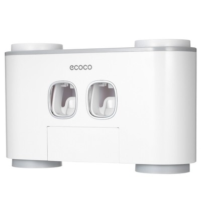 ecoco Automatic Squeeze Zahnpastaset Wandmontierter Zahnbürstenhalter mit 2 W6R3