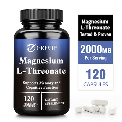 Magnesium-L-Threonat 2000mg Gehirngesundheit,Unterstützt Gedächtnis & Kognitive