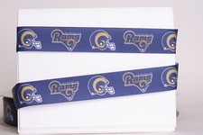 LOS ANGELES RAMS FOOTBALL 7/8" Grosgrain Ribbon 1, 3, 5, 10 Yard SHIP FROM USA