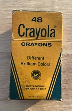 VINTAGE CRAYOLA Crayons 48 Pack Binney Smith USA Retired Colors Used