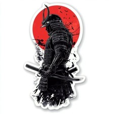 3X Autoaufkleber Sticker Samurai Krieger 9X9 cm Tuning Auto Heckscheibe