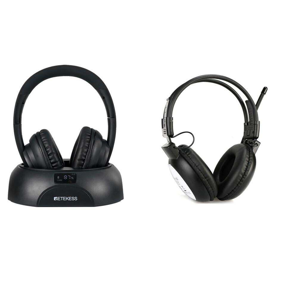 Retekess TA006 Wireless Over-Ear Headphones with FM Radio Foldable Design for Home Use-image