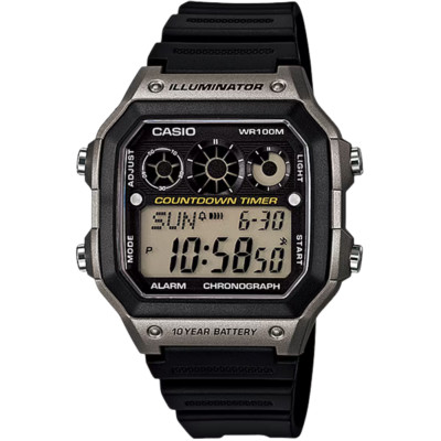 Casio AE-1300WH-8AV Digital Sport Watch WR100 9 Timer Alarm Chrono Countdown NEW