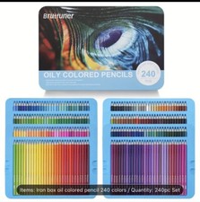 240 Brutfuner Oily Colored Pencils in Metal Box NEW Shipping Included