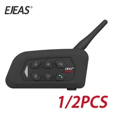 1/2X V4 PLUS INTERCOM BLUETOOTH MOTORCYCLE HELMET INTERPHONE HEADSET FOR 4RIDERS