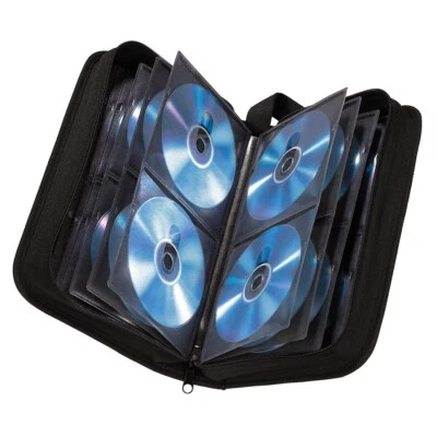 Hama High Quality 104 CD/DVD/Blu-ray Disc Storage Carry Case Anti-Static Sleeves