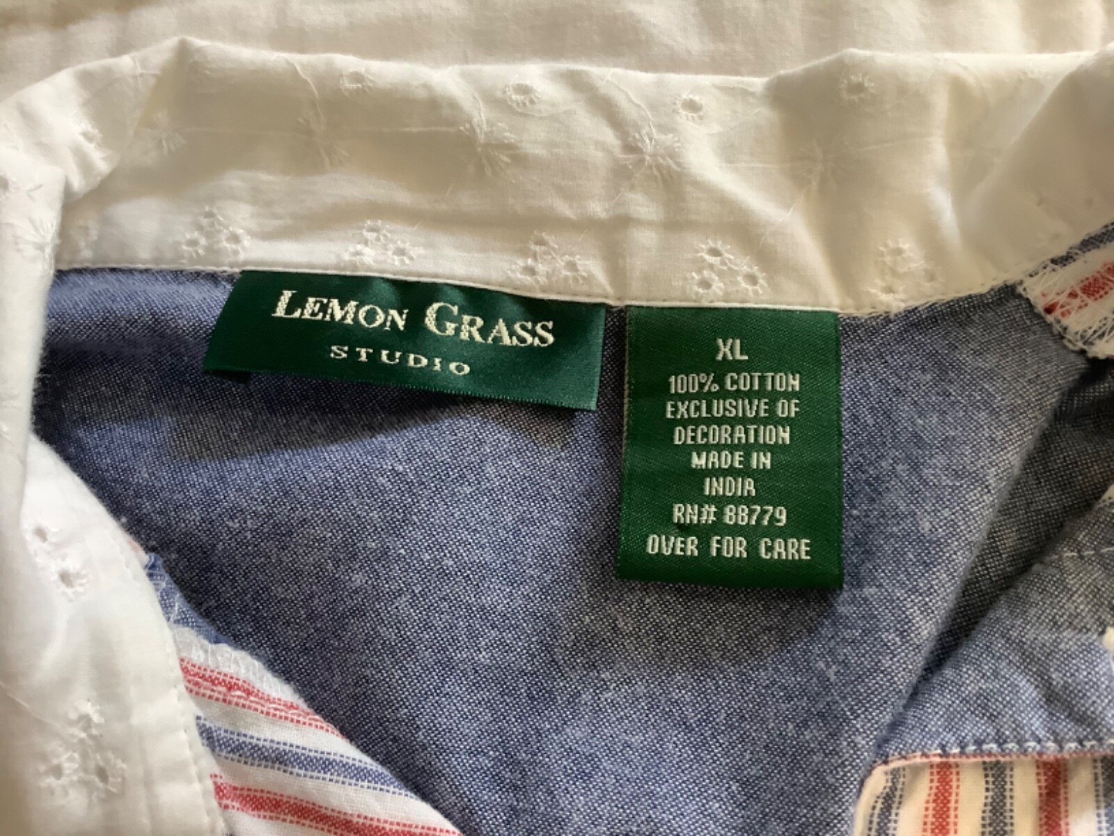 Lemon Grass Women’s Patchwork Front Sleeveless Bl… - image 3