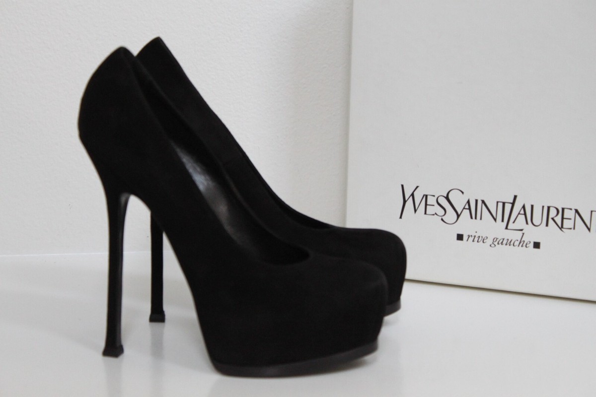 Yves Saint Laurent Black Platform Stiletto Pumps Size 35  Yves Saint Laurent (YSL) black platform pumps main image 2