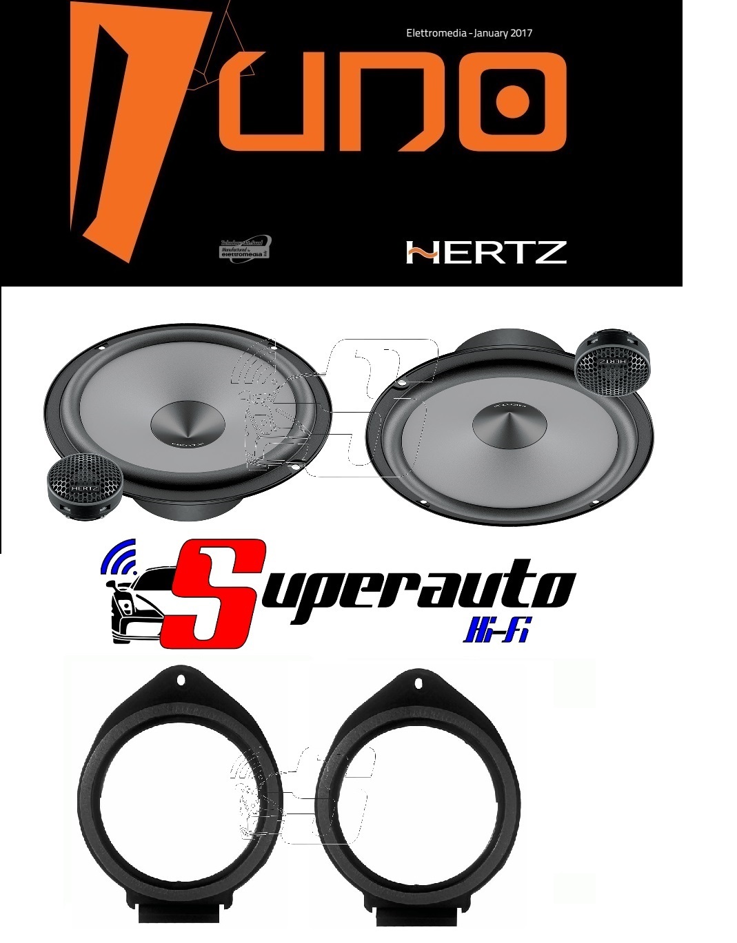 Hertz Uno K165 Kit Altoparlanti 165mm per Opel Mokka | Audio Auto Top