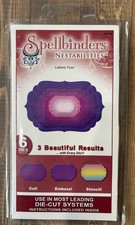 Spellbinders Nestabilities  Labels Four   S4-190, 6 Dies, Cut, Emboss, Stencil