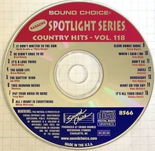 SOUND CHOICE SPOTLIGHT KARAOKE - COUNTRY HITS - VOL 118 - SC8566 - RARE 
