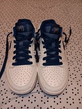 Nike Women's Jordan Stadium 90 Shoes White/Ozone Blue Size 5.5Us