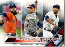 2016 Topps American League Wins Leaders #187 David Price Collin McHugh Keuchel