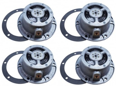 Set of 4 Aluminum Hub Cap (Replaces Stemco 340-4370 Meritor 31427-00)