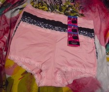 3 NEW MAIDENFORM 40760 IGK/ABA ONE FABULOUS FIT LACE WAIST BOYSHORT PANTIES XL/8