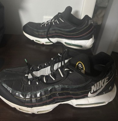 Nike Air Max 95 Kids US 13 Black/White Low Top Leather Cushioned AJ2018-023