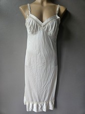 Rare Vintage 70s Retro Lace Nylon Satin Lorraine Slip Dress Sz 34 Long